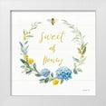 thumbnail image 1 of Nai, Danhui 12x12 White Modern Wood Framed Museum Art Print Titled - Bees and Blooms_Sweet As Honey Wreath, 1 of 4