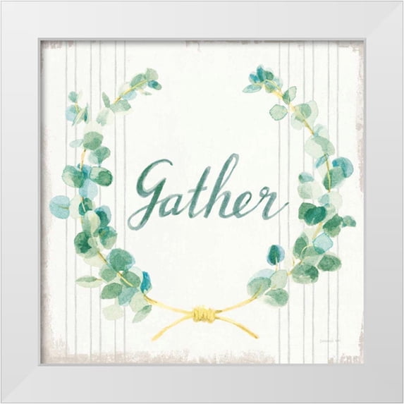 Nai, Danhui 12x12 White Modern Wood Framed Museum Art Print Titled - Floursack Holiday IX Gather Dark Green