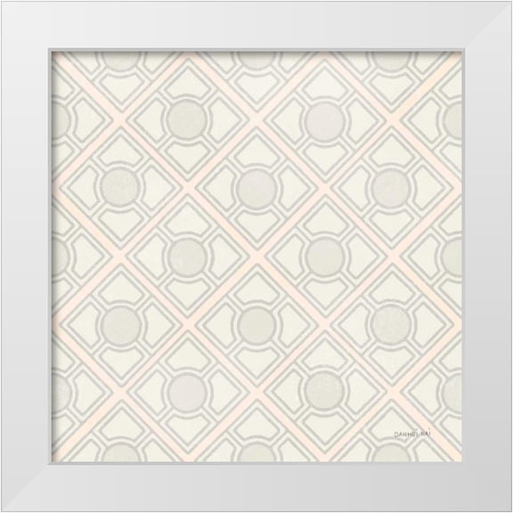 Nai, Danhui 12x12 White Modern Wood Framed Museum Art Print Titled - Maison Des Fleurs Pattern IIA