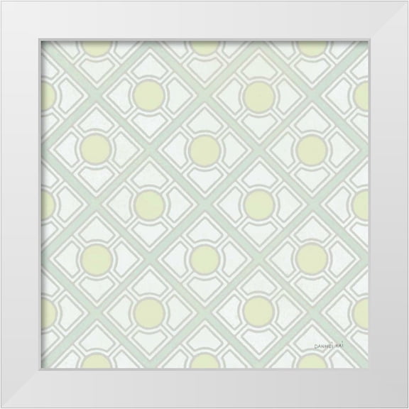 Nai, Danhui 12x12 White Modern Wood Framed Museum Art Print Titled - Maison Des Fleurs Pattern IIB