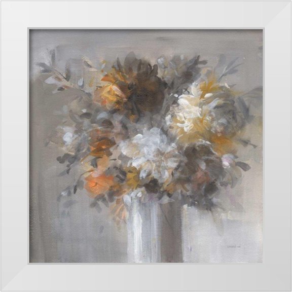 Nai, Danhui 12x12 White Modern Wood Framed Museum Art Print Titled - Weekend Bouquet