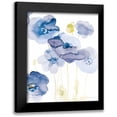 thumbnail image 1 of Nai, Danhui 12x14 Black Modern Framed Museum Art Print Titled - Delicate Poppies II Blue, 1 of 5