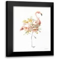 thumbnail image 1 of Nai, Danhui 12x14 Black Modern Framed Museum Art Print Titled - Floral Flamingo I, 1 of 5