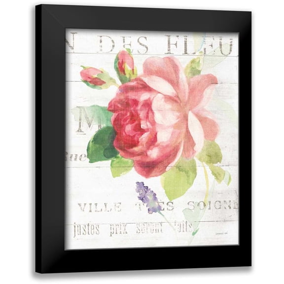 Nai, Danhui 12x14 Black Modern Framed Museum Art Print Titled - Maison des Fleurs VIII