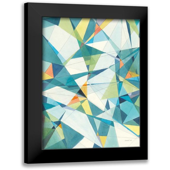 Nai, Danhui 12x14 Black Modern Framed Museum Art Print Titled - Prism I Oasis