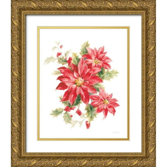 Nai, Danhui 12x14 Gold Ornate Wood Framed with Double Matting Museum Art Print Titled - Floursack Holiday XI