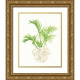 thumbnail image 1 of Nai, Danhui 12x14 Gold Ornate Wood Framed with Double Matting Museum Art Print Titled - Palm Chinoiserie II Cream, 1 of 4