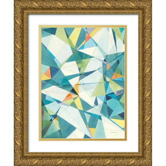 Nai, Danhui 12x14 Gold Ornate Wood Framed with Double Matting Museum Art Print Titled - Prism I Oasis