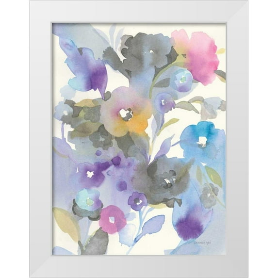 Nai, Danhui 12x14 White Modern Wood Framed Museum Art Print Titled - Jewel Garden I