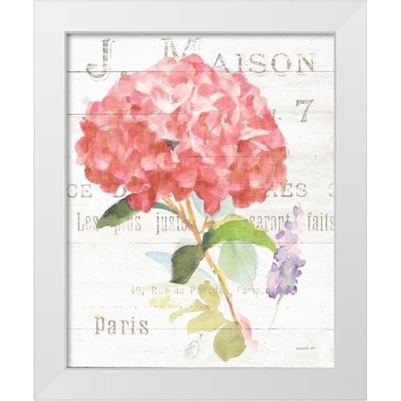 Nai, Danhui 12x14 White Modern Wood Framed Museum Art Print Titled - Maison des Fleurs VI