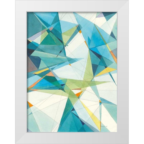 Nai, Danhui 12x14 White Modern Wood Framed Museum Art Print Titled - Prism II Oasis