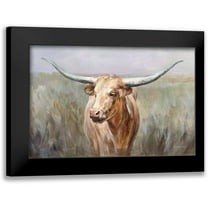 Nai, Danhui 14x11 Black Modern Framed Museum Art Print Titled - Big Sky Longhorn