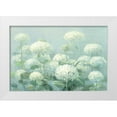 thumbnail image 1 of Nai, Danhui 14x11 White Modern Wood Framed Museum Art Print Titled - White Hydrangea Garden Sage Crop, 1 of 4