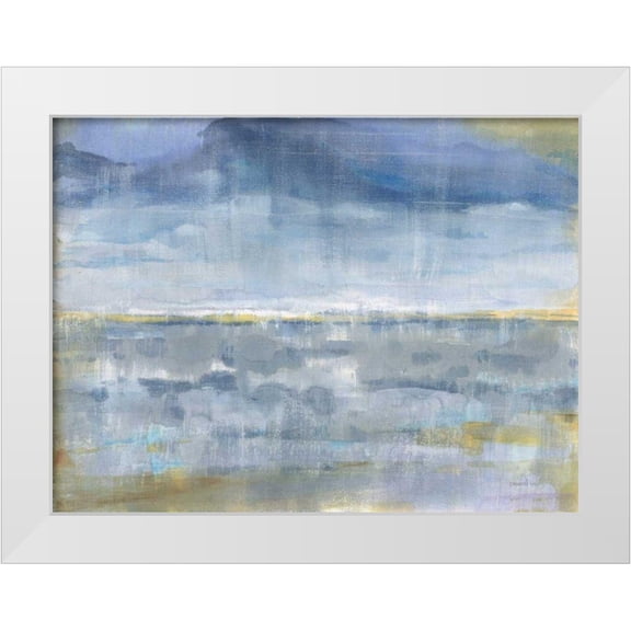 Nai, Danhui 14x12 White Modern Wood Framed Museum Art Print Titled - Rain on the Horizon