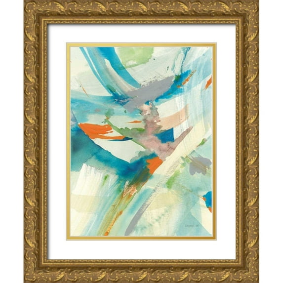 Nai, Danhui 14x18 Gold Ornate Wood Framed with Double Matting Museum Art Print Titled - Spontaneous II