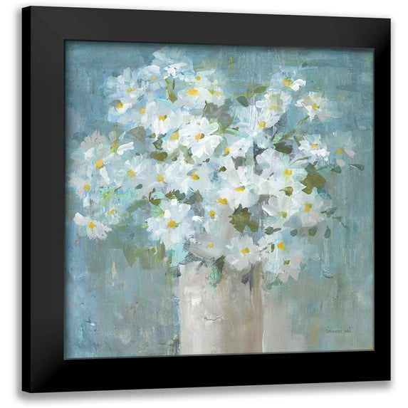 Nai, Danhui 15x15 Black Modern Framed Museum Art Print Titled - Daisies All Day