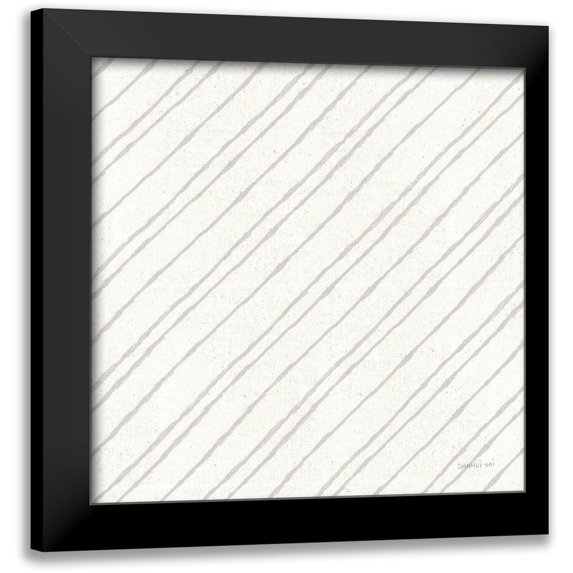 Nai, Danhui 15x15 Black Modern Framed Museum Art Print Titled - Floursack Lemon Pattern VI