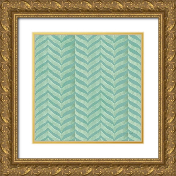 Nai, Danhui 15x15 Gold Ornate Wood Framed with Double Matting Museum Art Print Titled - Wake Me Up Coffee Pattern VI