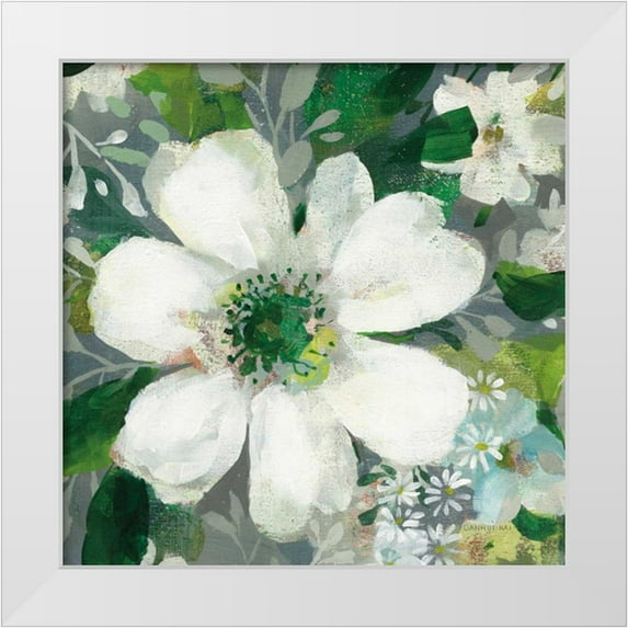 Nai, Danhui 15x15 White Modern Wood Framed Museum Art Print Titled - Anemone and Friends V