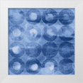 thumbnail image 1 of Nai, Danhui 15x15 White Modern Wood Framed Museum Art Print Titled - Touching Circles III Navy, 1 of 4