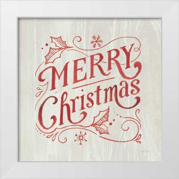 Nai, Danhui 15x15 White Modern Wood Framed Museum Art Print Titled - White and Bright Christmas IV on Wood