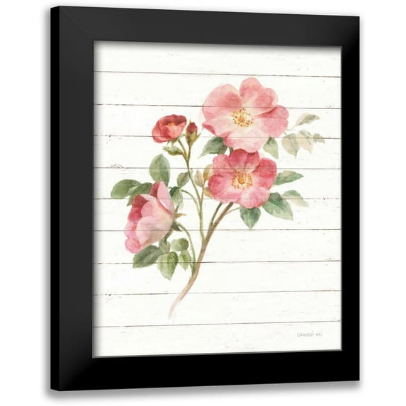 Nai, Danhui 15x18 Black Modern Framed Museum Art Print Titled - Sprigs of Summer II