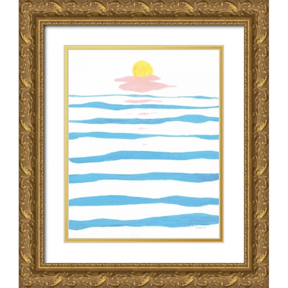 Nai, Danhui 15x18 Gold Ornate Wood Framed with Double Matting Museum Art Print Titled - Across the Water