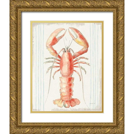 Nai, Danhui 15x18 Gold Ornate Wood Framed with Double Matting Museum Art Print Titled - Floursack Nautical II no Words