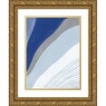 thumbnail image 1 of Nai, Danhui 15x18 Gold Ornate Wood Framed with Double Matting Museum Art Print Titled - Retro Abstract IV Blue, 1 of 4