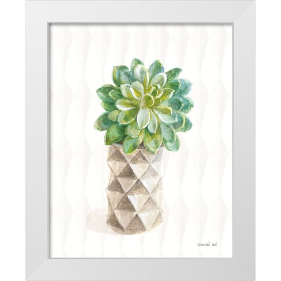 Nai, Danhui 15x18 White Modern Wood Framed Museum Art Print Titled - Desert Greenhouse XVIII