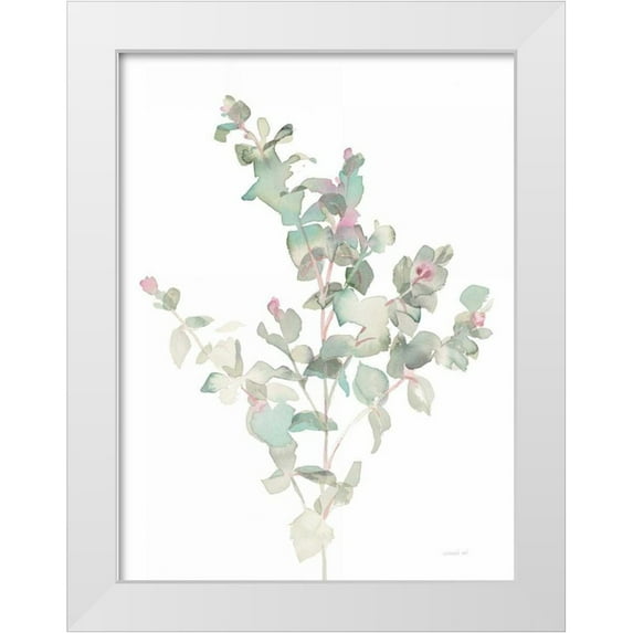 Nai, Danhui 15x18 White Modern Wood Framed Museum Art Print Titled - Eucalyptus II White