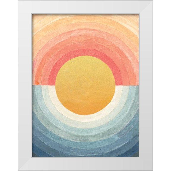 Nai, Danhui 15x18 White Modern Wood Framed Museum Art Print Titled - Retro Vibes Abstract