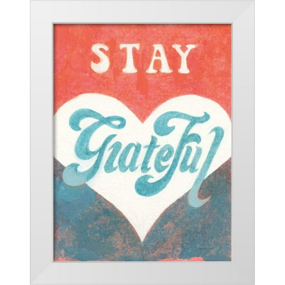 Nai, Danhui 15x18 White Modern Wood Framed Museum Art Print Titled - Stay Grateful