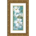 thumbnail image 1 of Nai, Danhui 15x32 Gold Ornate Wood Framed with Double Matting Museum Art Print Titled - Indiness Blossom Panel Vinage I, 1 of 4