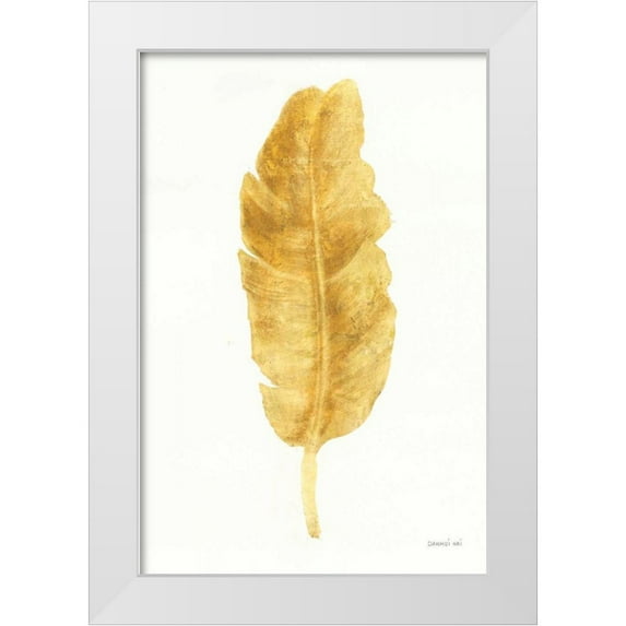 Nai, Danhui 17x24 White Modern Wood Framed Museum Art Print Titled - Palms of the Tropics III Gold