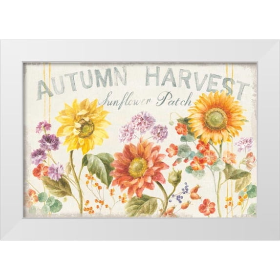 Nai, Danhui 18x13 White Modern Wood Framed Museum Art Print Titled - Floursack Autumn IX