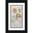 thumbnail image 1 of Nai, Danhui 18x32 Black Ornate Wood Framed with Double Matting Museum Art Print Titled - Textile Floral Panel II, 1 of 4