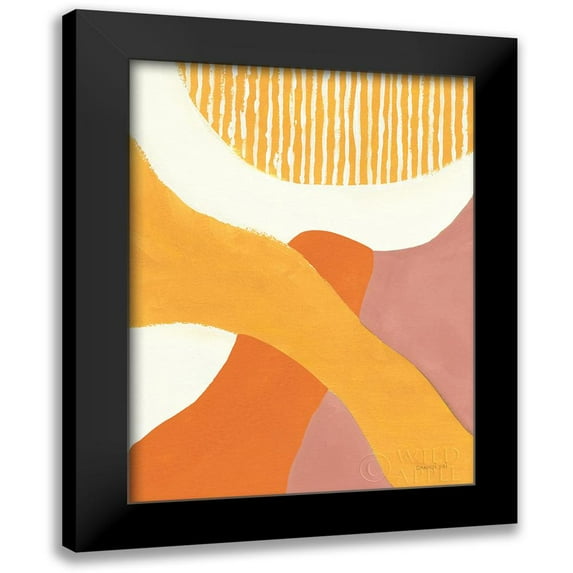 Nai, Danhui 19x24 Black Modern Framed Museum Art Print Titled - Retro Abstract VI Bright