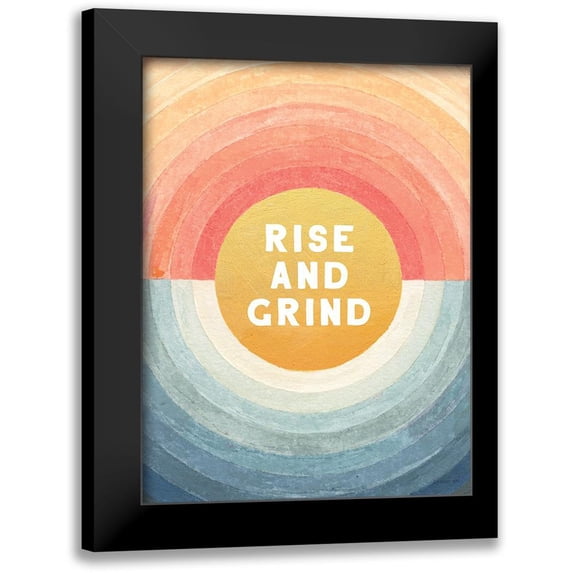 Nai, Danhui 19x24 Black Modern Framed Museum Art Print Titled - Retro Vibes Rise and Grind