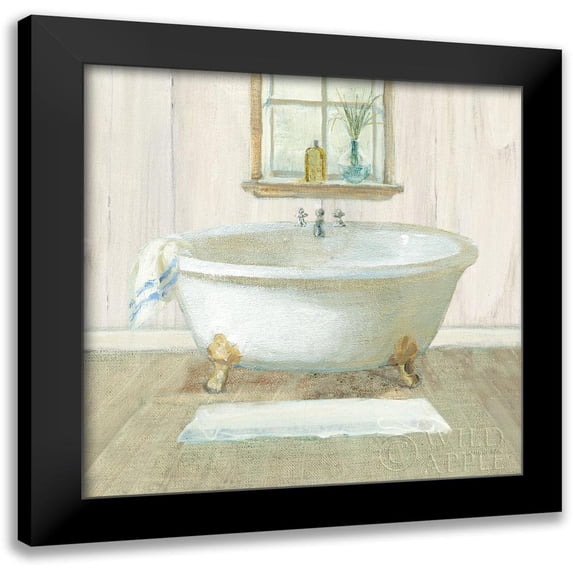Nai, Danhui 20x20 Black Modern Framed Museum Art Print Titled - Farmhouse Bathtub