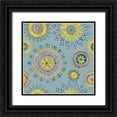 thumbnail image 1 of Nai, Danhui 20x20 Black Ornate Wood Framed with Double Matting Museum Art Print Titled - Floursack Autumn Pattern VB, 1 of 4