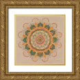 thumbnail image 1 of Nai, Danhui 20x20 Gold Ornate Wood Framed with Double Matting Museum Art Print Titled - Earthy Mandala, 1 of 4