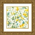 thumbnail image 1 of Nai, Danhui 20x20 Gold Ornate Wood Framed with Double Matting Museum Art Print Titled - Floursack Lemon Pattern IA, 1 of 4