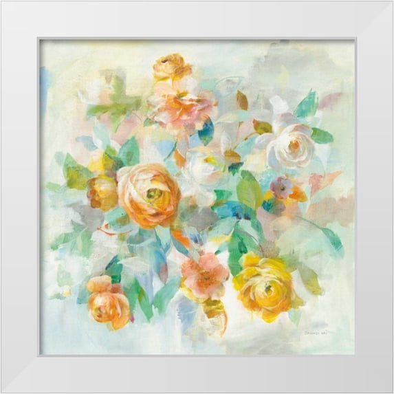 Nai, Danhui 20x20 White Modern Wood Framed Museum Art Print Titled - Blooming Splendor V