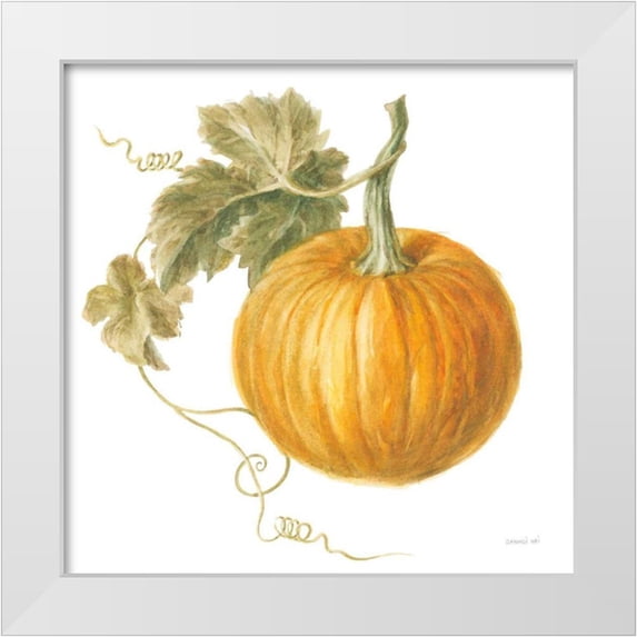 Nai, Danhui 20x20 White Modern Wood Framed Museum Art Print Titled - Floursack Autumn VI on White