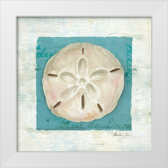 Nai, Danhui 20x20 White Modern Wood Framed Museum Art Print Titled - Shades of Blue III