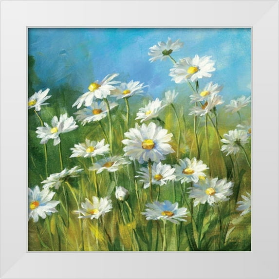 Nai, Danhui 20x20 White Modern Wood Framed Museum Art Print Titled - Summer Field II