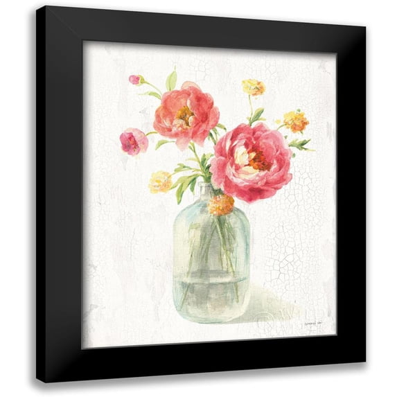 Nai, Danhui 20x24 Black Modern Framed Museum Art Print Titled - Full Bloom VIII