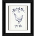 thumbnail image 1 of Nai, Danhui 20x24 Black Ornate Wood Framed with Double Matting Museum Art Print Titled - Summer Chickens II, 1 of 4