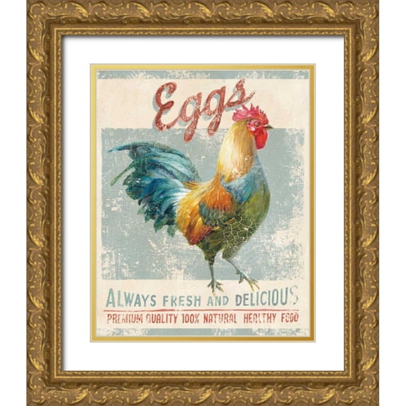 Nai, Danhui 20x24 Gold Ornate Wood Framed with Double Matting Museum Art Print Titled - Farm Nostalgia VI